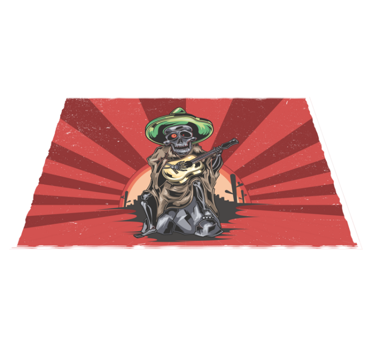 Cadılar bayramı amerikan servis - İskelet mariachi müzisyeni - TenStickers