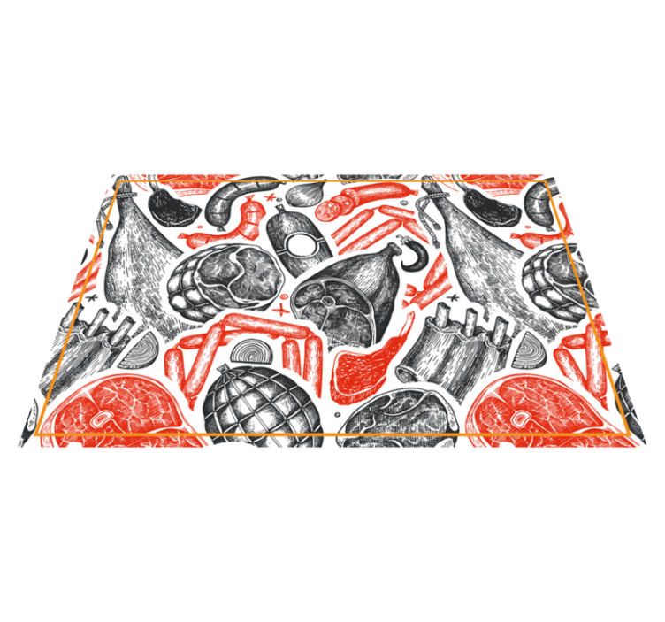 Gastronomi motifleri orijinal servis altlıkları - TenStickers