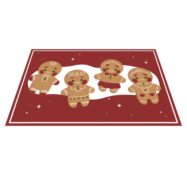 Zencefilli kurabiye motifleri noel placemats - TenStickers