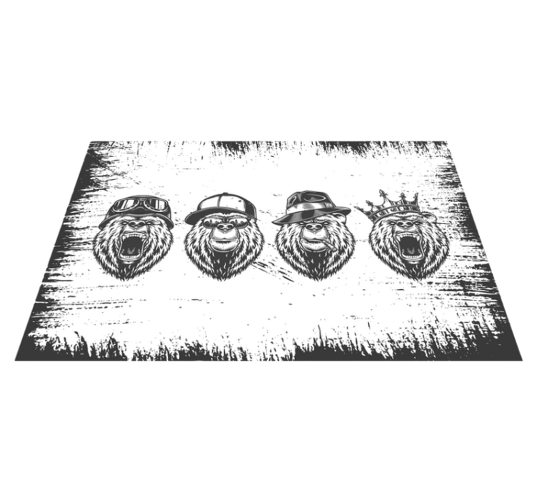 Orijinal amerikan servis Şık ayı portreleri - TenStickers