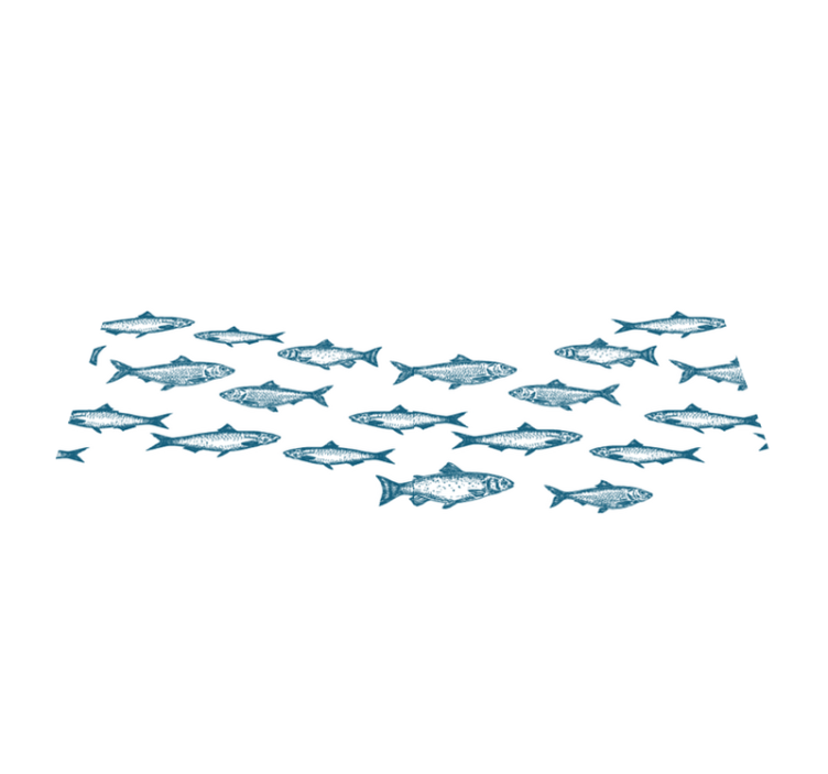 Orijinal amerikan servis yüzme balığı deseni - TenStickers