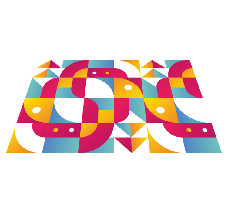 Modern amerikan servis - cesur geometrik desenler - TenStickers