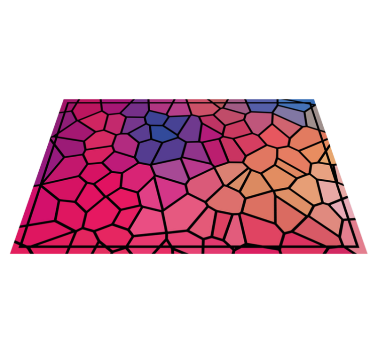 Canlı renkli geometrik orijinal placemats - TenStickers