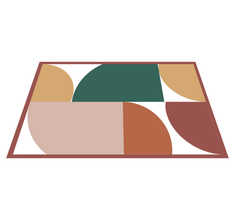 Modern amerikan servis - geometrik renk segmentleri - TenStickers