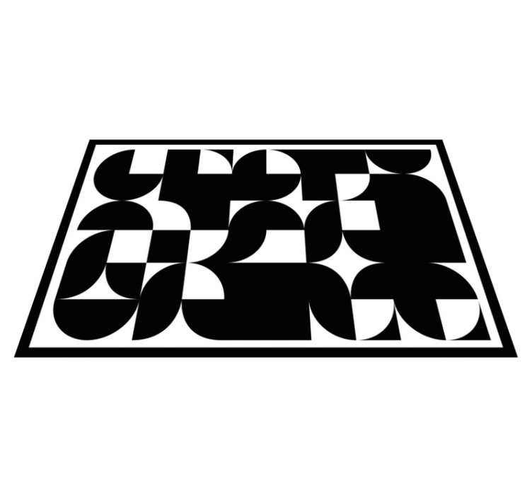 Modern amerikan servis - geometrik siyah desen - TenStickers