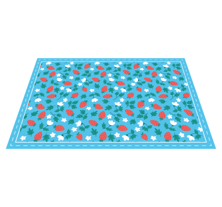 Orijinal amerikan servis Çilekli Çiçek deseni - TenStickers