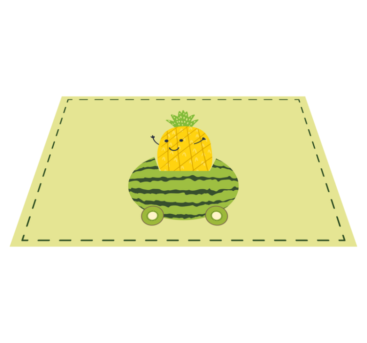 Karpuz çocuk placemats içinde ananas - TenStickers