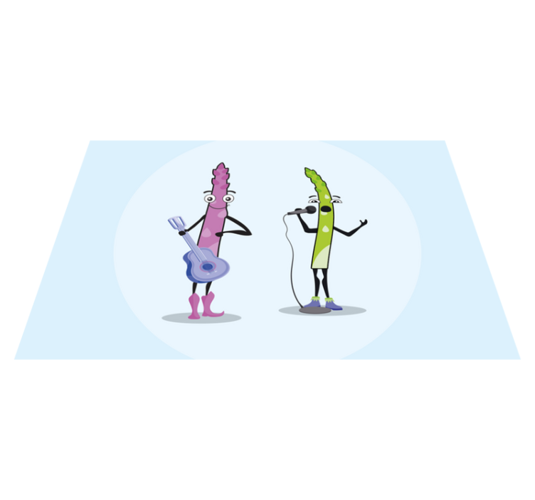 Çocuk amerikan servis müzikal sebze karakterleri - TenStickers