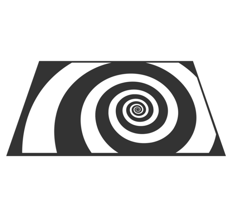 Siyah beyaz hipnotik yuvarlak vinil amerikan servisi - TenStickers