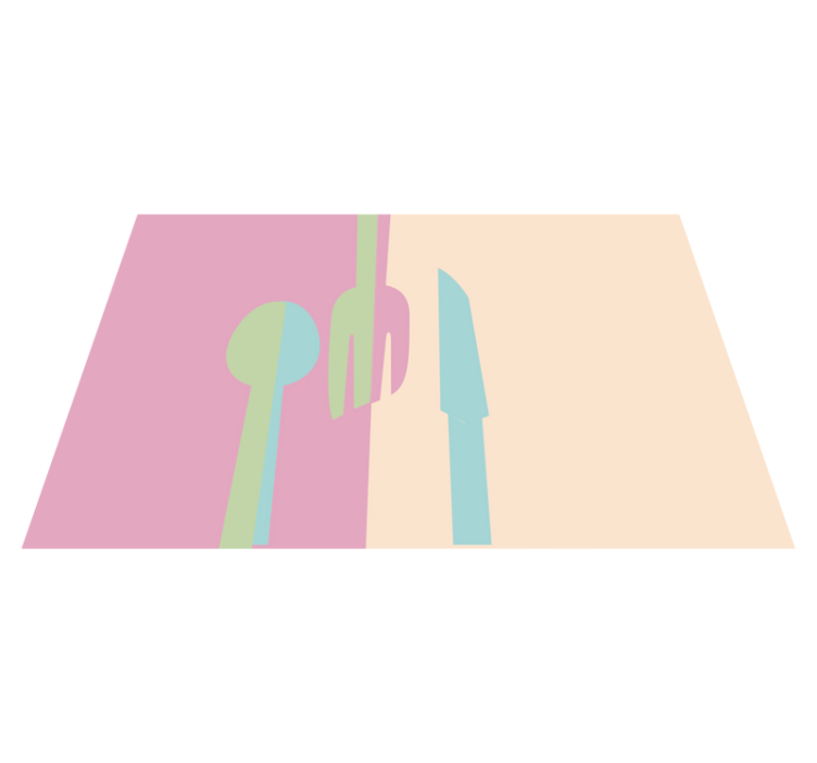 Pastel renkler mutfak eşyaları modern servis altlıkları - TenStickers