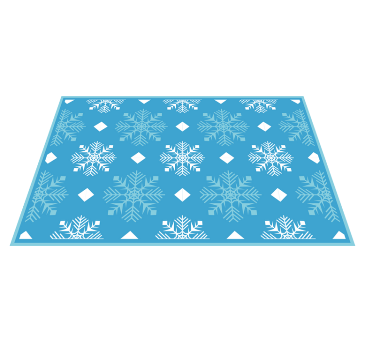 Kar taneleri mavi tonları noel placemats - TenStickers