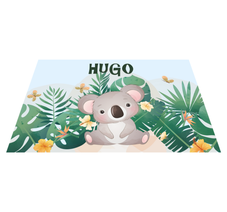 Isim çocuk placemats ile çocuk için sevimli koala - TenStickers
