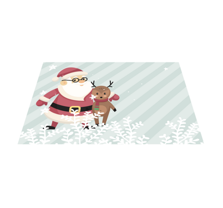 Noel amerikan servis santa ve ren geyiği - TenStickers