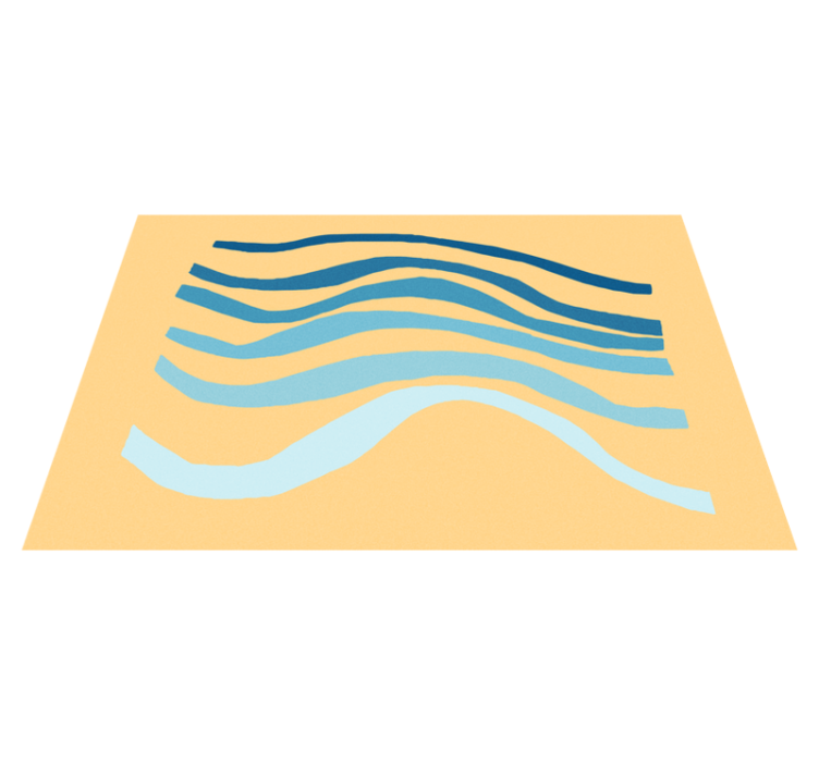 Pastel renk dalgaları soyut tasarım placemats - TenStickers