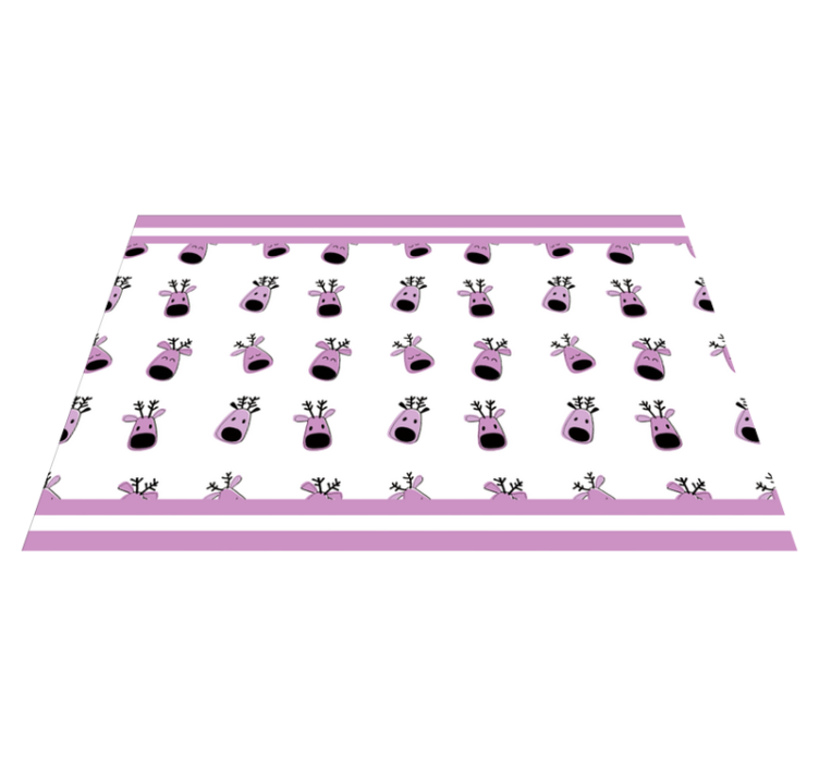 Pembe geyik noel desenli placemats - TenStickers