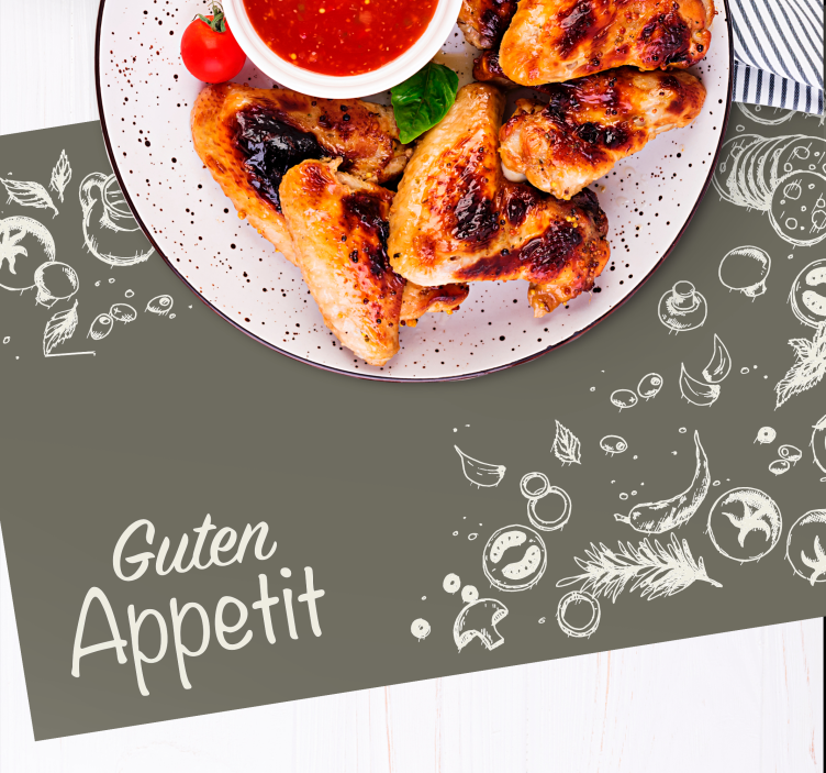 Afiyet olsun alıntı placemats - TenStickers