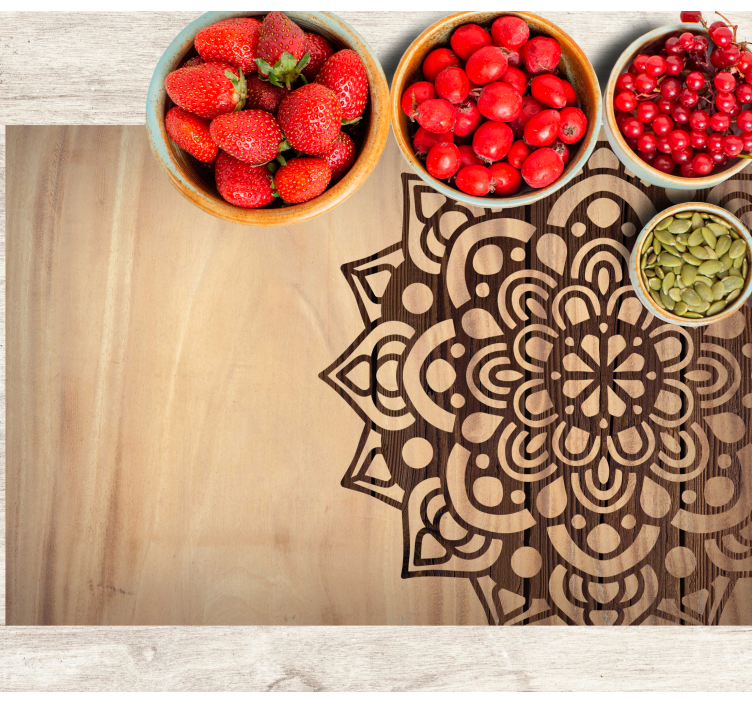 Ahşap yan desen dokulu placemats - TenStickers