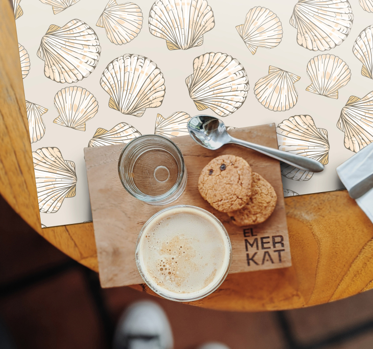 Büyük ve küçük deniz kabukları deniz kabuğu servis altlıkları - TenStickers