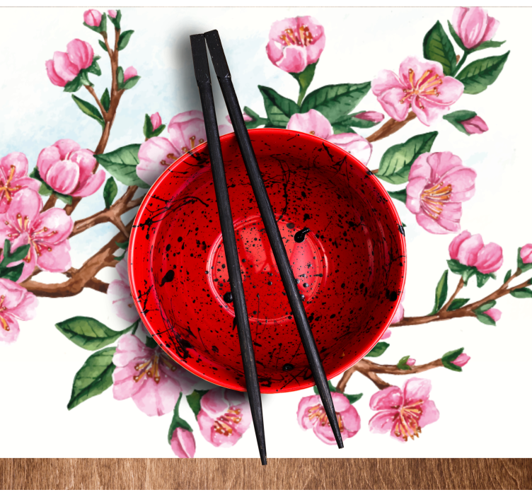 çiçek açan ağaç orijinal placemats - TenStickers