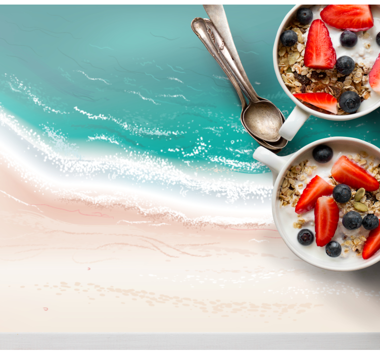 Deniz manzarası deniz yaşamı placemats - TenStickers