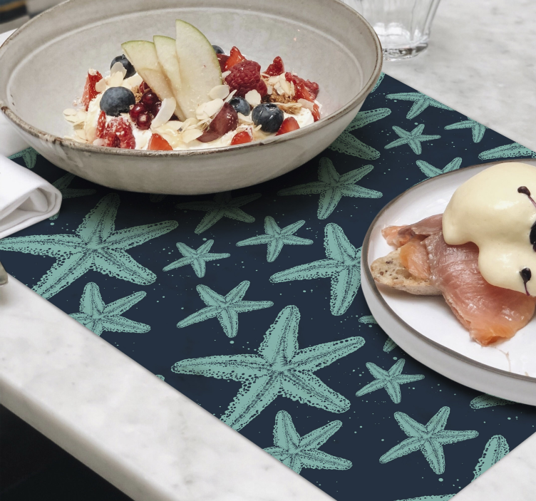Denizyıldızı bluetones sea life placemats - TenStickers