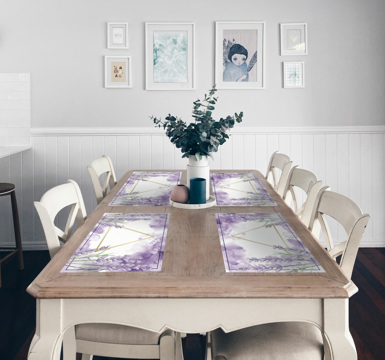 Dijital lavanta üçgen placemats - TenStickers