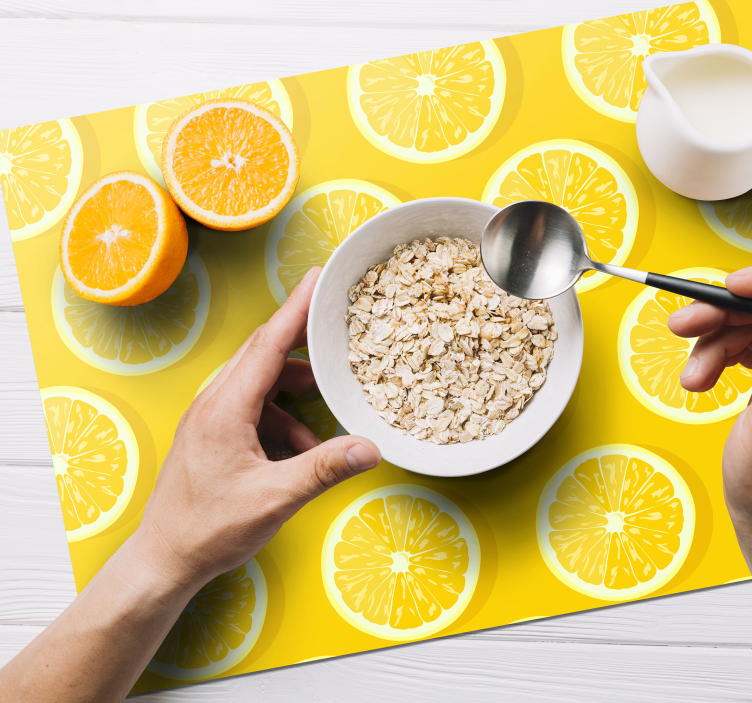 Dilimlenmiş limon narenciye servis altlığı - TenStickers