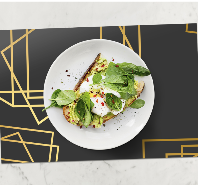 Geometrik şekiller zarif servis altlıkları - TenStickers