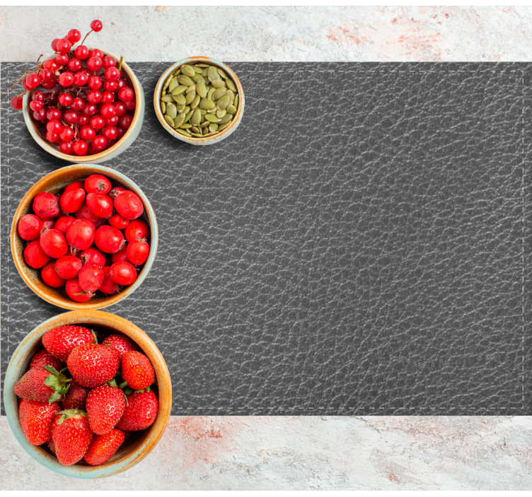 Gri deri efektli dokulu servis altlıkları - TenStickers