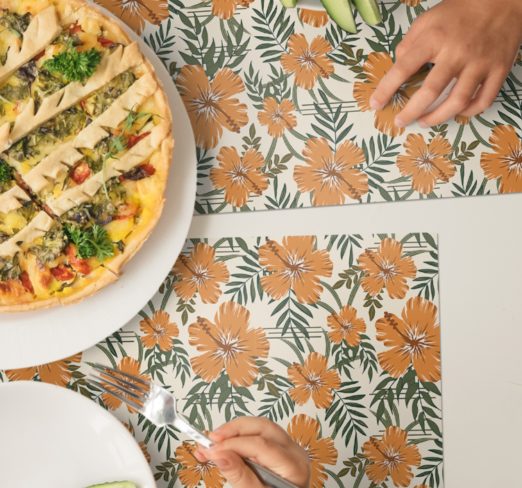 Hawaii sarı ev placemats - TenStickers