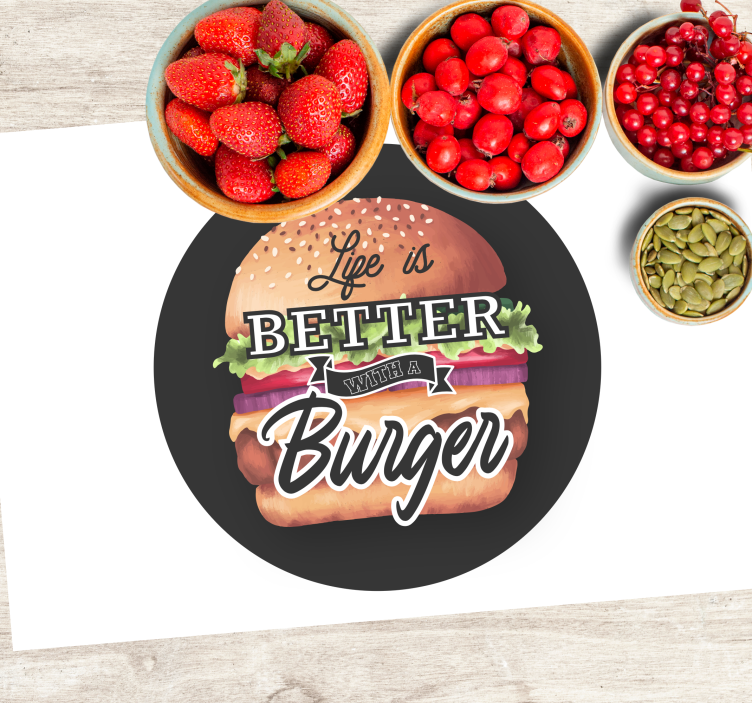 Burger restoran servis altlığı ile hayat daha güzel - TenStickers
