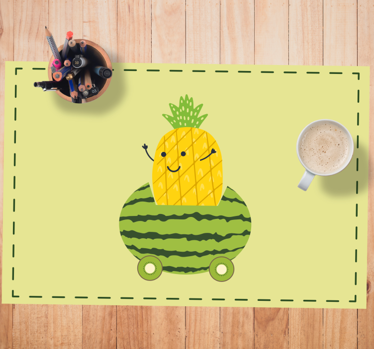 Karpuz çocuk placemats içinde ananas - TenStickers