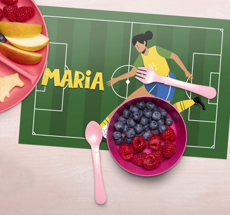 Kız futbolcu özel servis altlıkları - TenStickers