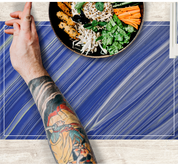 Lacivert mermer zarif placemats - TenStickers