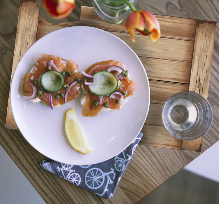 Modern ahşap desen dokulu placemats - TenStickers