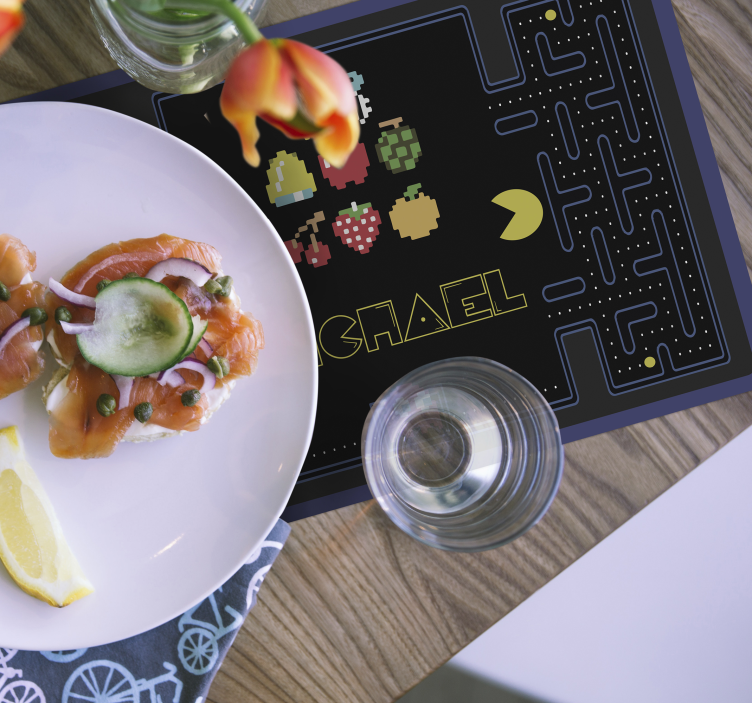 Pac man oyunu çocuklar placemats - TenStickers