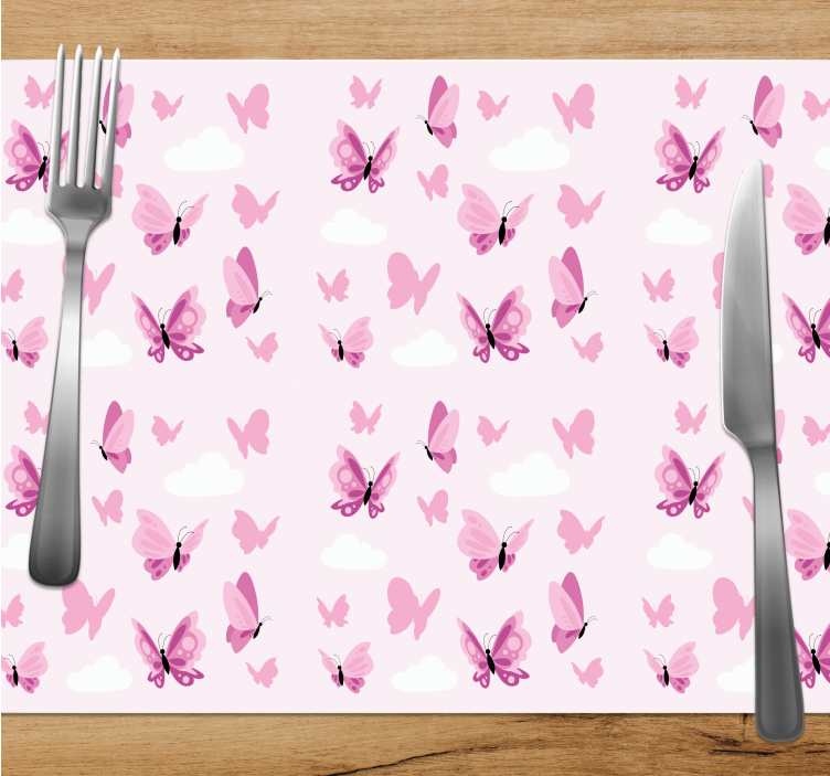 Minimalist kelebekler çocuk placemats - TenStickers