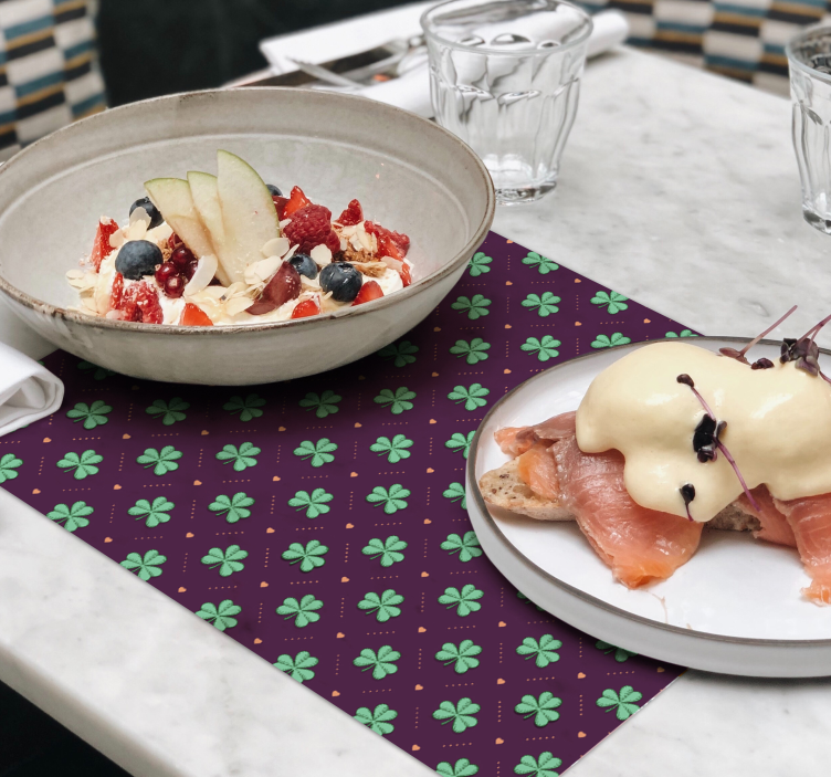 Yonca desen orijinal yer altlıkları - TenStickers