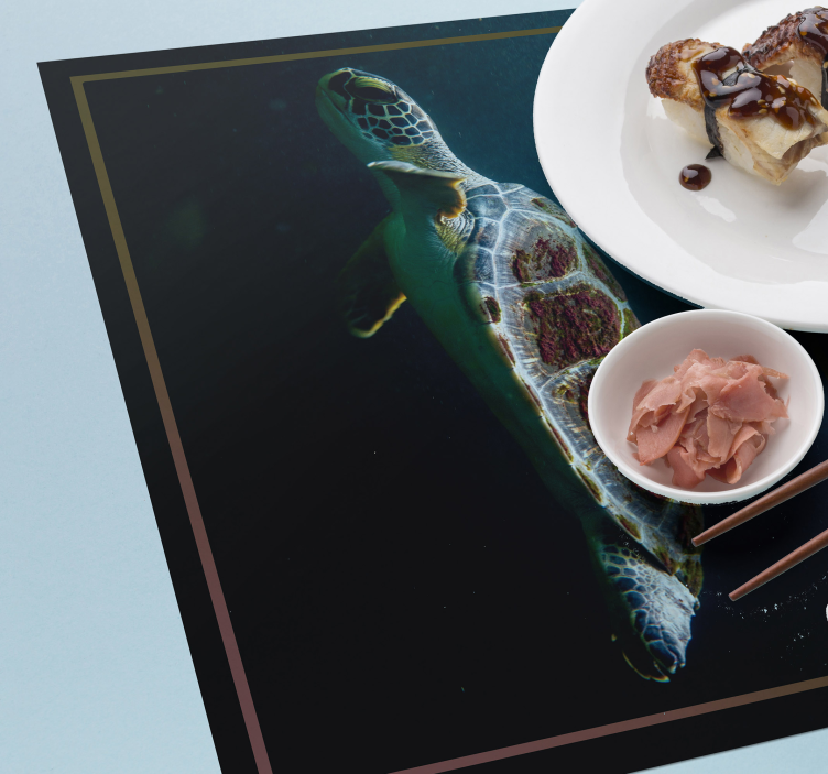 Yüzme kaplumbağa ev placemats - TenStickers