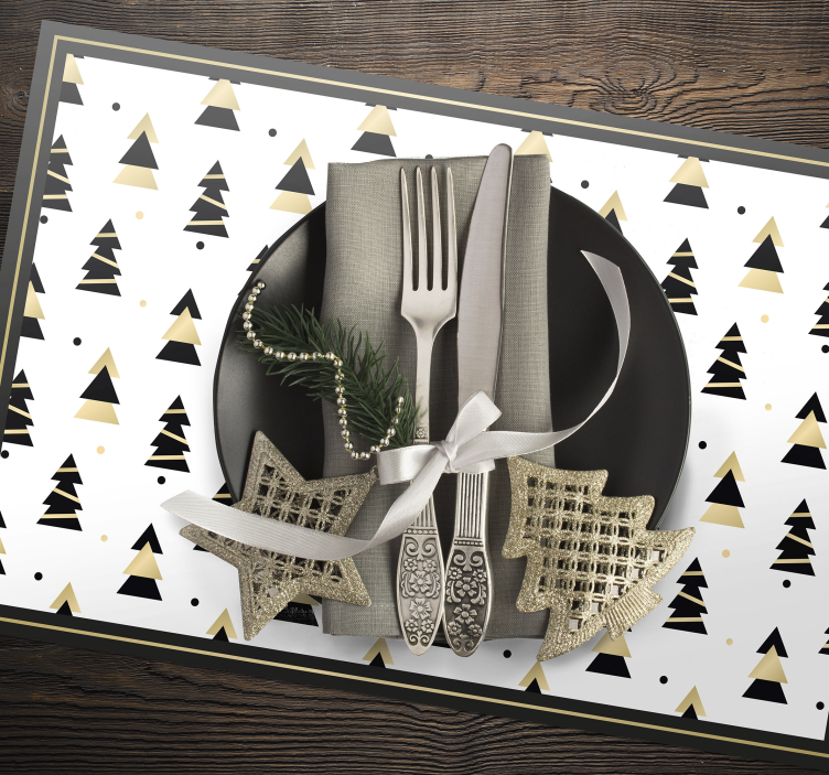 Noel zarif ağaç desen placemats - TenStickers