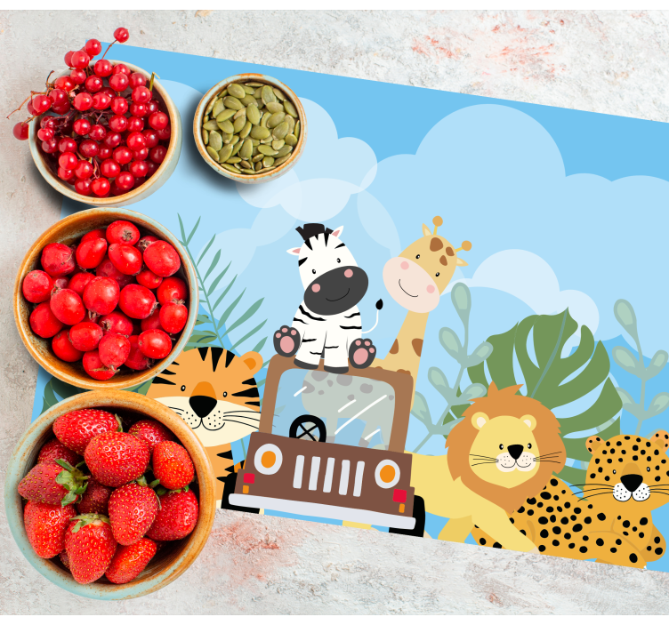 Safari hayvanları orijinal placemats - TenStickers