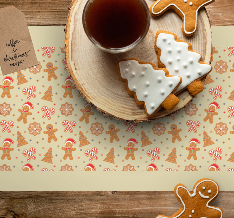 Zencefilli kurabiye noel baba noel placemats - TenStickers