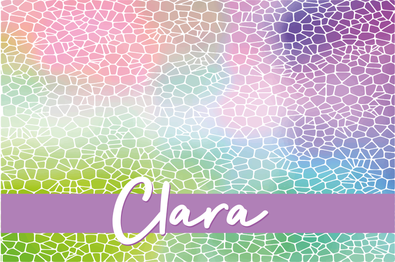 Modern desen özelleştirilebilir isim yer altlıkları - TenStickers