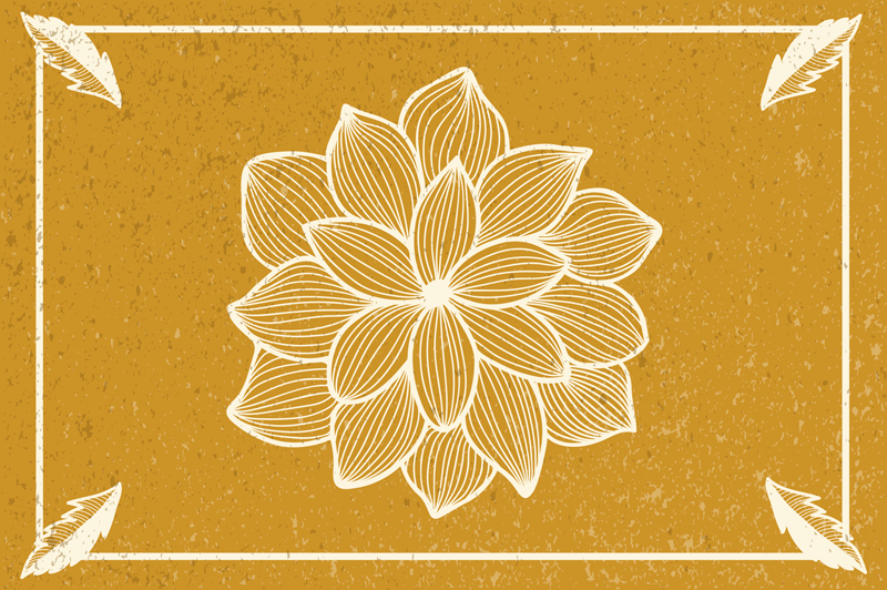 Orijinal amerikan servis zarif botanik desen - TenStickers