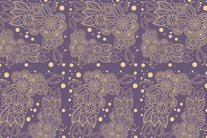 Doku efekti amerikan servis - botanik İllüstrasyon arka plan - TenStickers