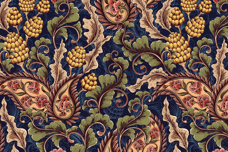 Gerçekçi desenli illüstrasyon trendy placemats - TenStickers