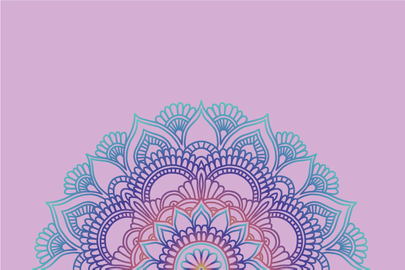 Yarım mandala vinil servis altlıkları - TenStickers