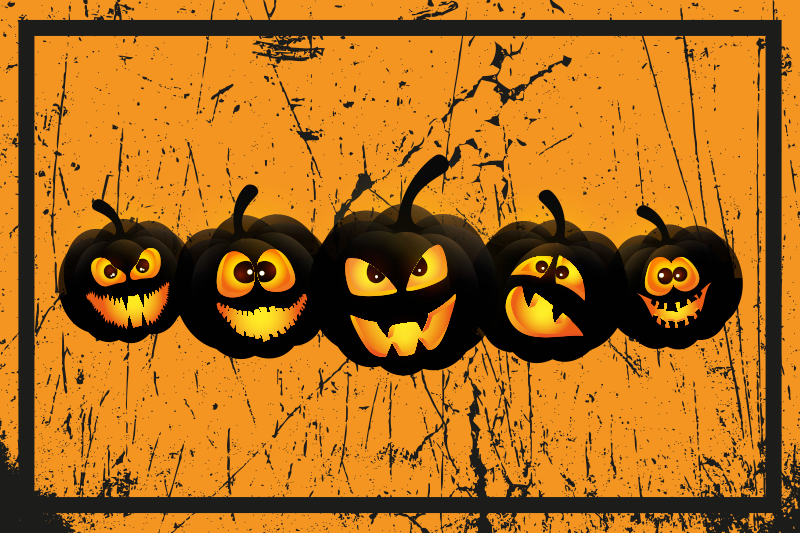 Beş korkunç balkabağı cadılar bayramı placemats - TenStickers