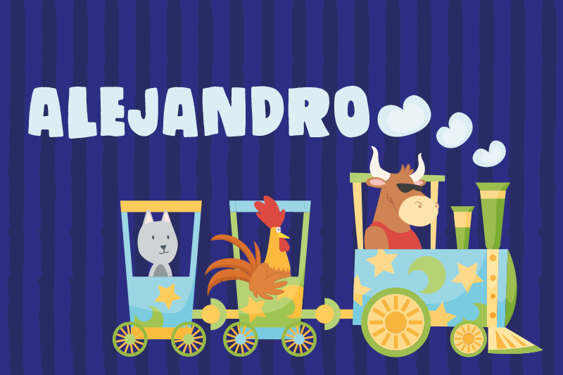 çocuklar için tren kişiselleştirilmiş yer altlıkları - TenStickers