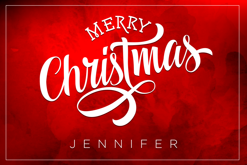 Mutlu noeller metin kırmızı placemats - TenStickers